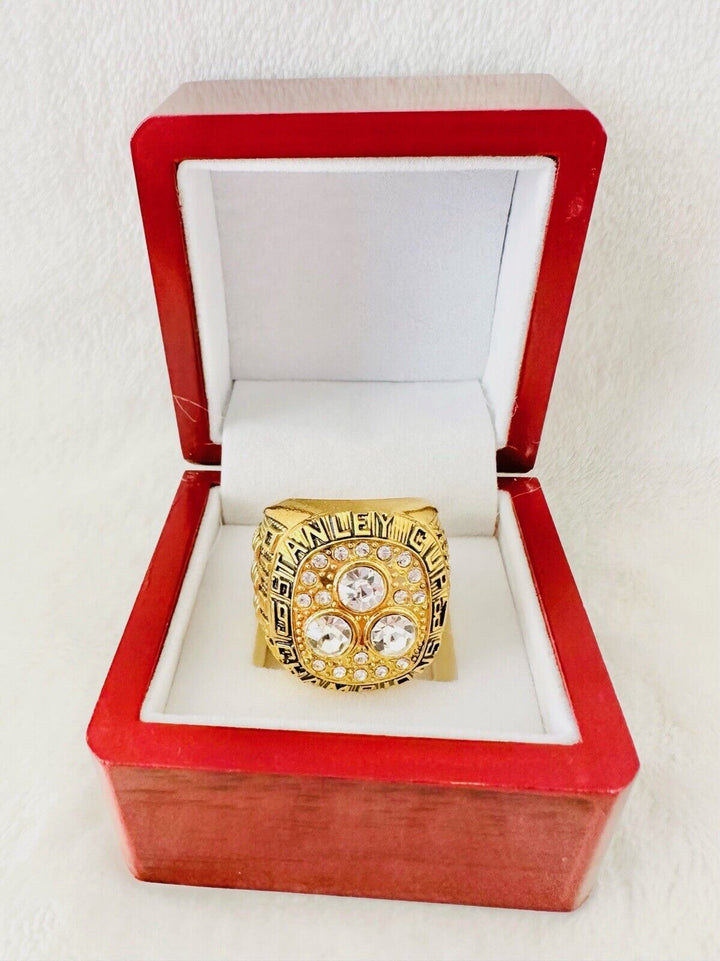 1987 Edmonton Oilers Stanley Cup Championship Ring W Box,  SHIP - EB Sports Champion&