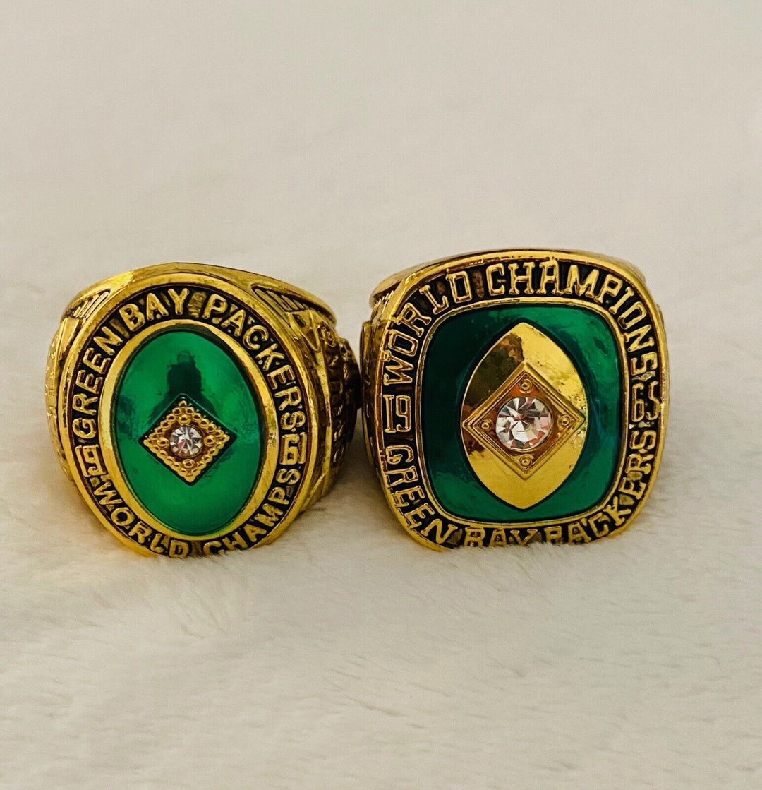 2PCS Green Bay Packers Championship Replica Ring SET W Case, US SHIP. 1961/1965 - EB Sports Champion&