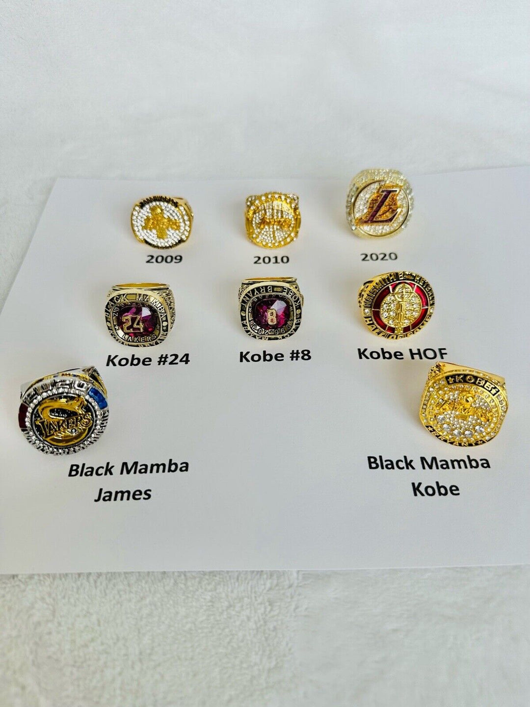 Los Angeles Lakers NBA Championship Ring, USA SHIP Kobe / James PICK YOUR RING!! - EB Sports Champion's Cache