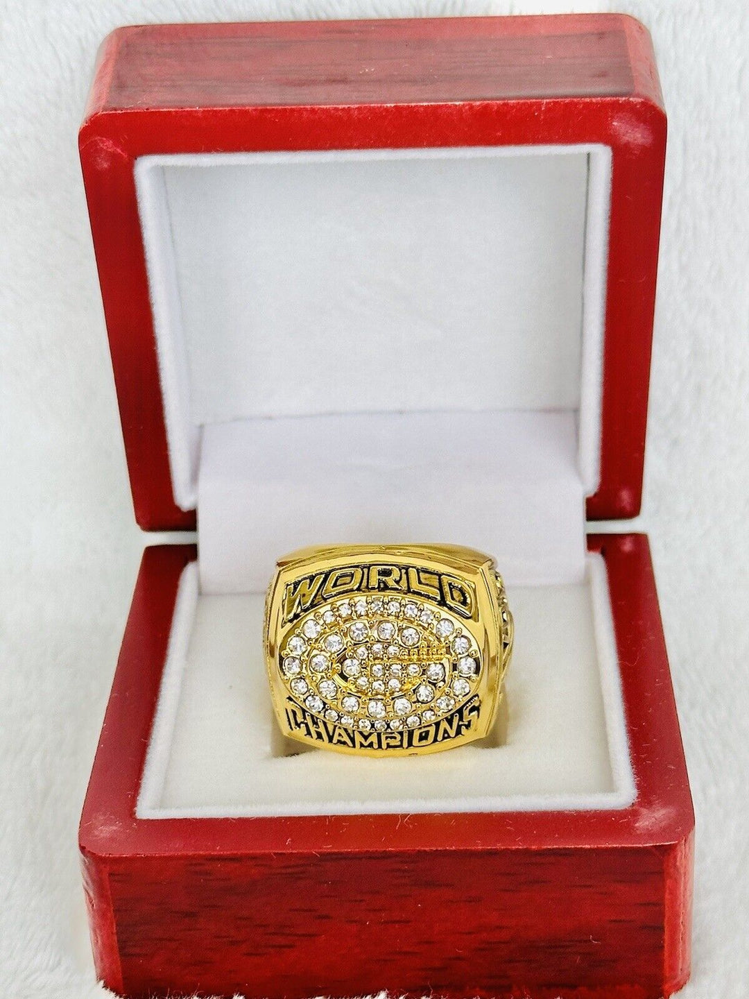 1996 Green Bay Packers Championship Replica Ring W Box, Favre, US SHIP - EB Sports Champion&