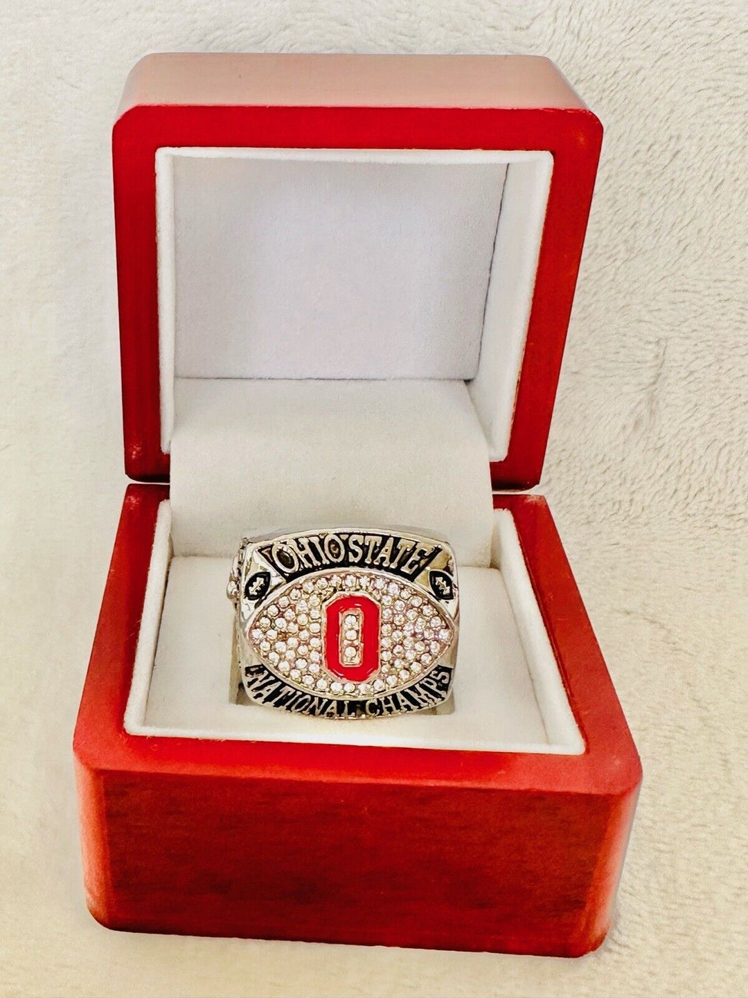 2002 Ohio State NCAA Championship Ring W Box, US SHIP - EB Sports Champion's Cache