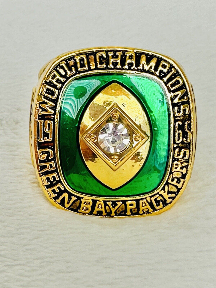 1965 Green Bay Packers Championship Replica Ring W Box, US SHIP - EB Sports Champion&