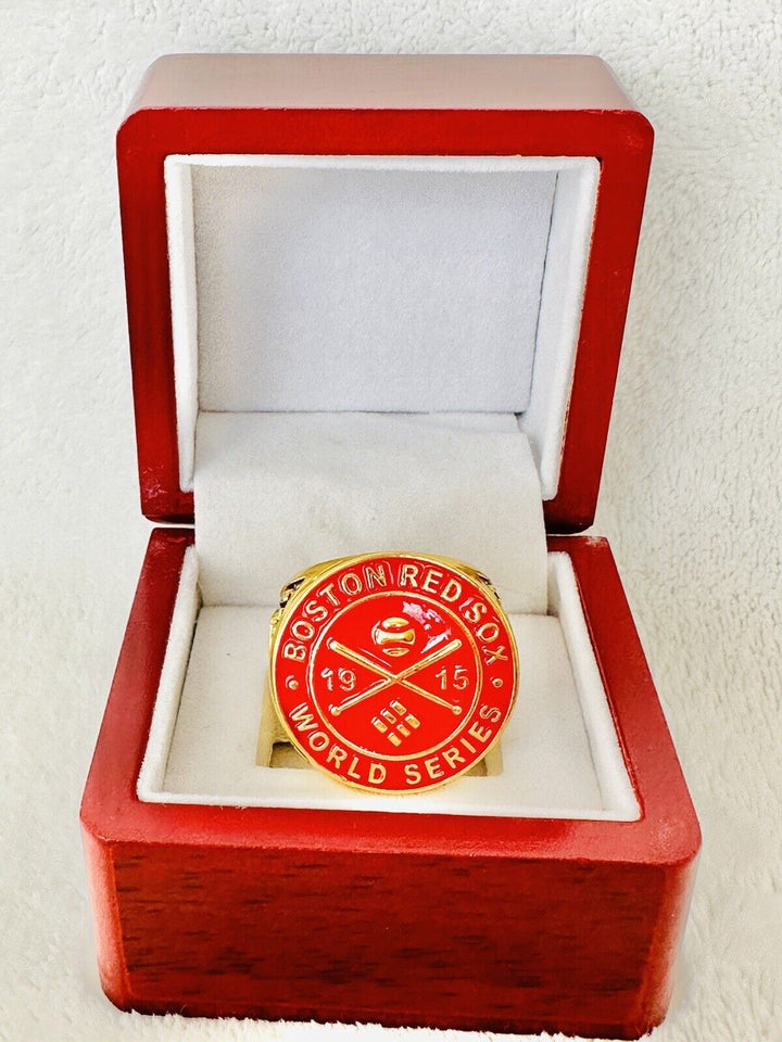 1915 Red Sox World Series 18k Gold Plated Championship Ring W Box,  SHIP - EB Sports Champion&