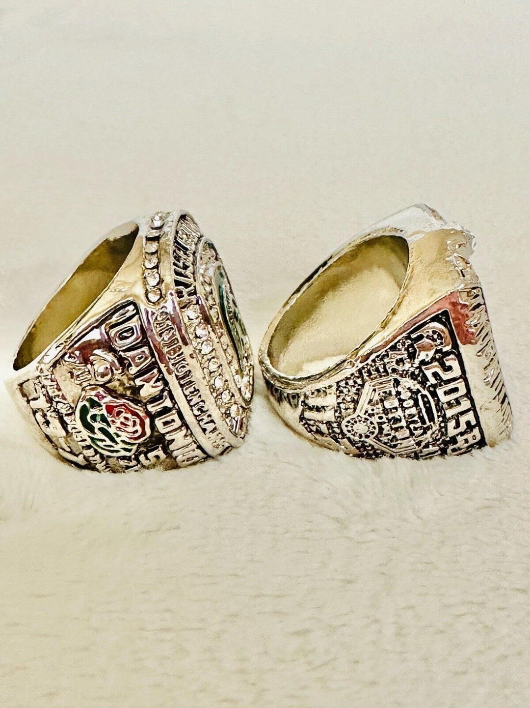 2 PCS Michigan State Spartans Championship Ring, US Ship 2013/15 - EB Sports Champion&