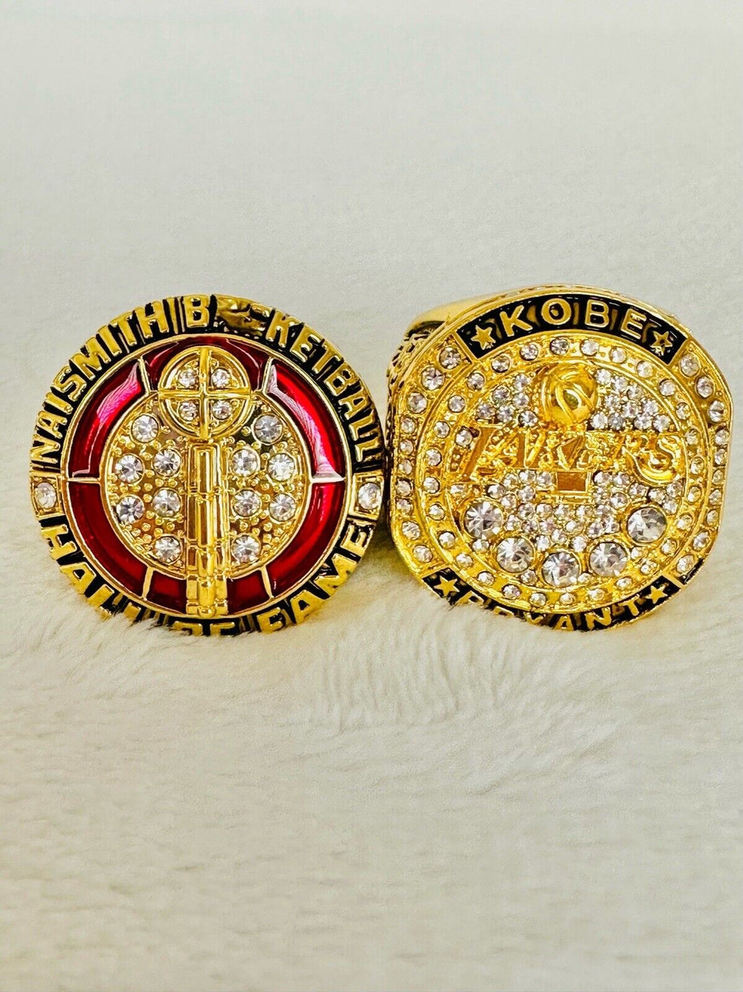2 Pcs Los Angeles Lakers Kobe Bryant Hall Of Fame Ring Set, USA SHIP - EB Sports Champion's Cache
