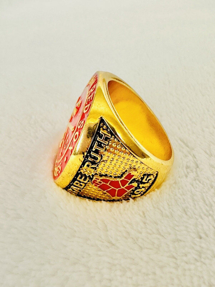 1915 Red Sox World Series 18k Gold Plated Championship Ring W Box,  SHIP - EB Sports Champion&