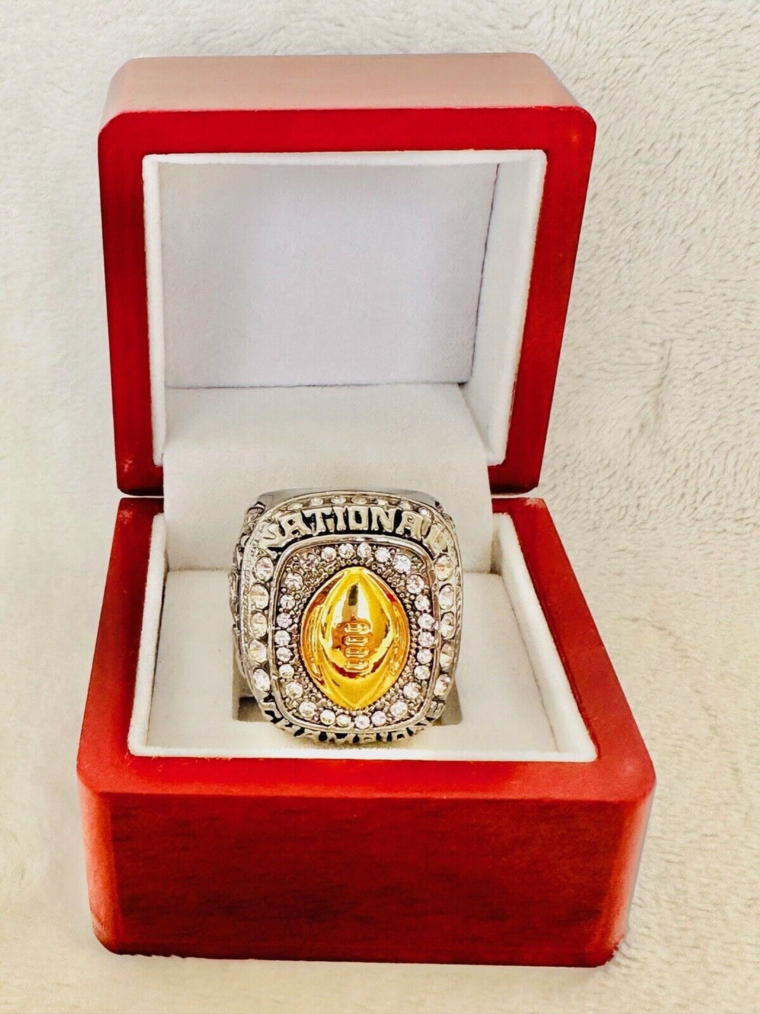 2015 Ohio State NCAA Championship Ring W Box, US SHIP, Meyer - EB Sports Champion's Cache