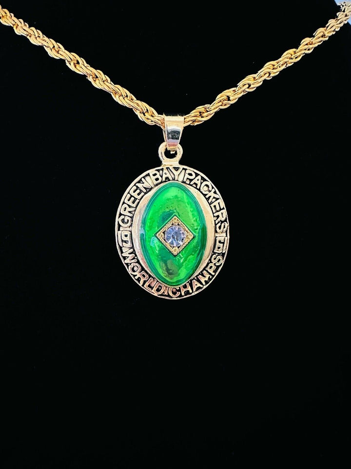 1961 Green Bay Packers Championship Pendant Necklace, US SHIP - EB Sports Champion&