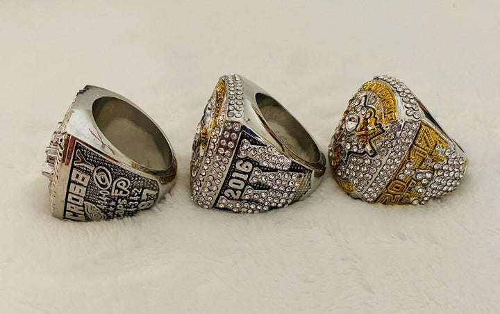 3 PCS Pittsburgh Penguins 18k GP Championship Ring Set,  SHIP - EB Sports Champion&