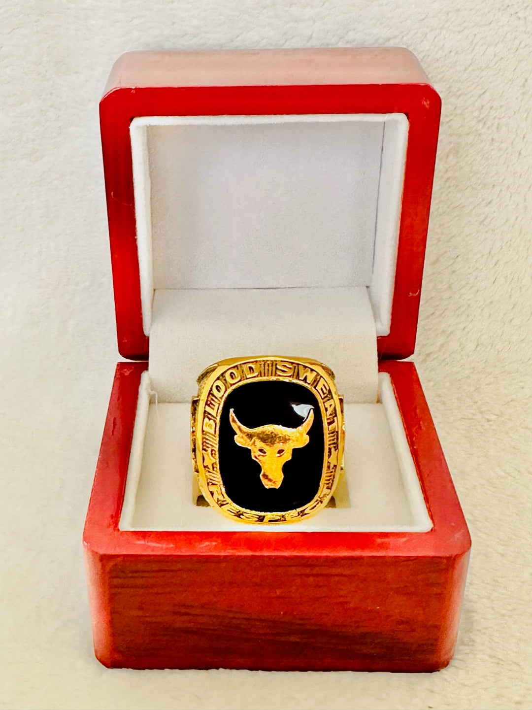 Project Rock Collectible Ring W Box, Blood, Sweat and Respect - EBSports Championship Rings