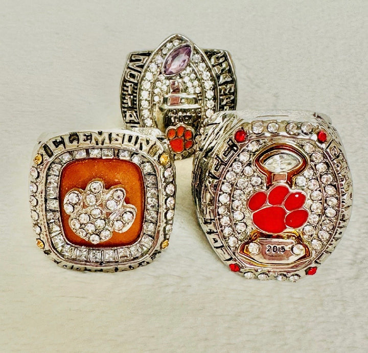 3 PCS ACC Clemson Tigers Championship Ring Set with box, US Ship