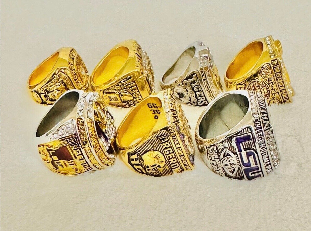 7 PCS LSU Tigers National Championship Ring, US SHIP 1958-2020