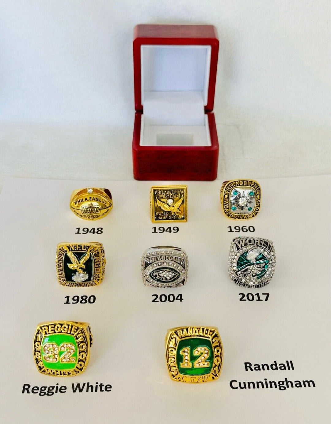 Philadelphia Eagles Championship Ring with box, PICK YOUR RING - EB Sports Championship Rings
