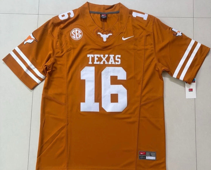 Arch Manning Texas Longhorns Orange Stitched Jersey Men’s, US SHIP