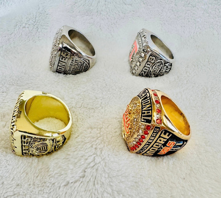 4 PCS Tennessee Volunteers National Championship Ring set, US Ship: 2024 / 1998 and 2008/15 bowl rings