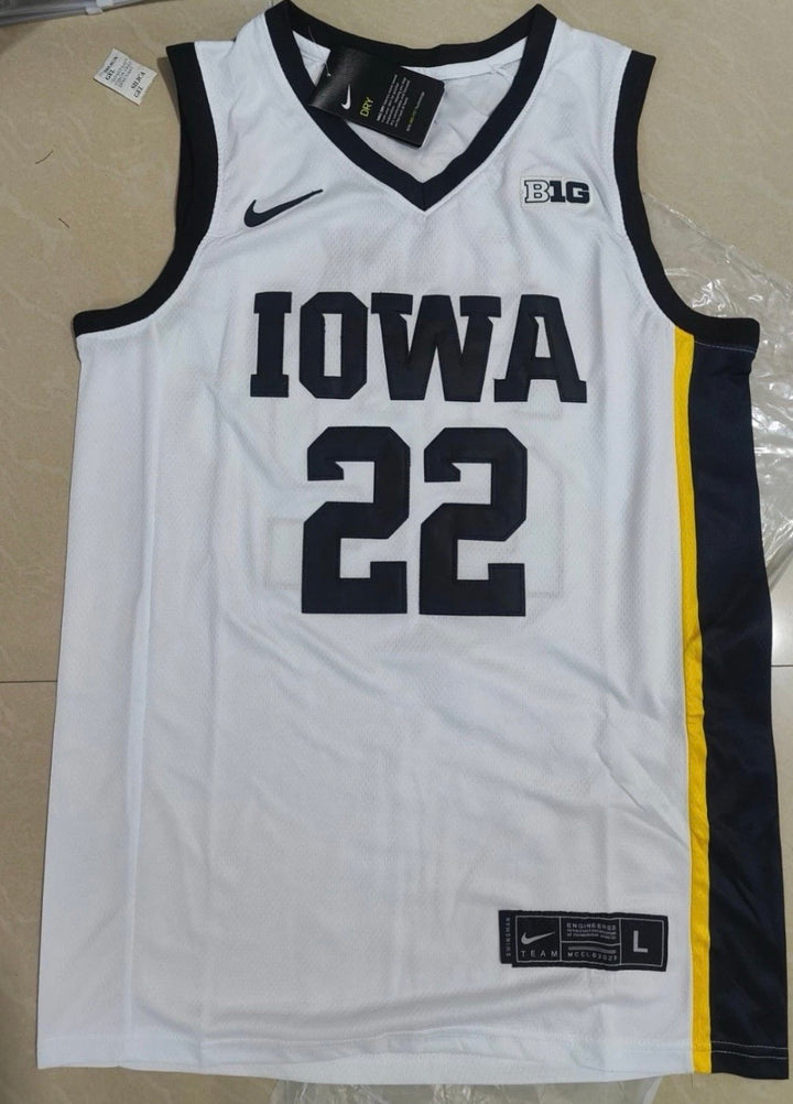 Nike Caitlin Clark Jersey White Yellow Iowa Hawkeyes 