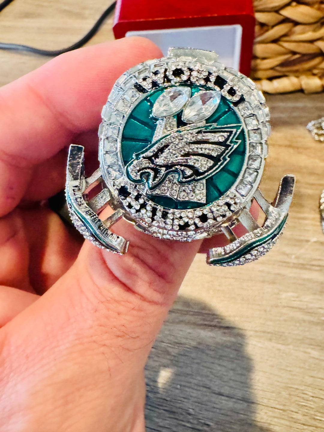 Limited Edition Philadelphia Eagles Super Bowl LIX Replica Ring with box - EB Sports Championship Rings