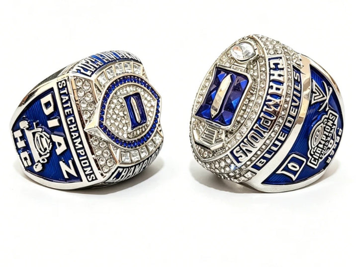 2025 Duke ACC and Sun Bowl Championship ring set with wooden display box