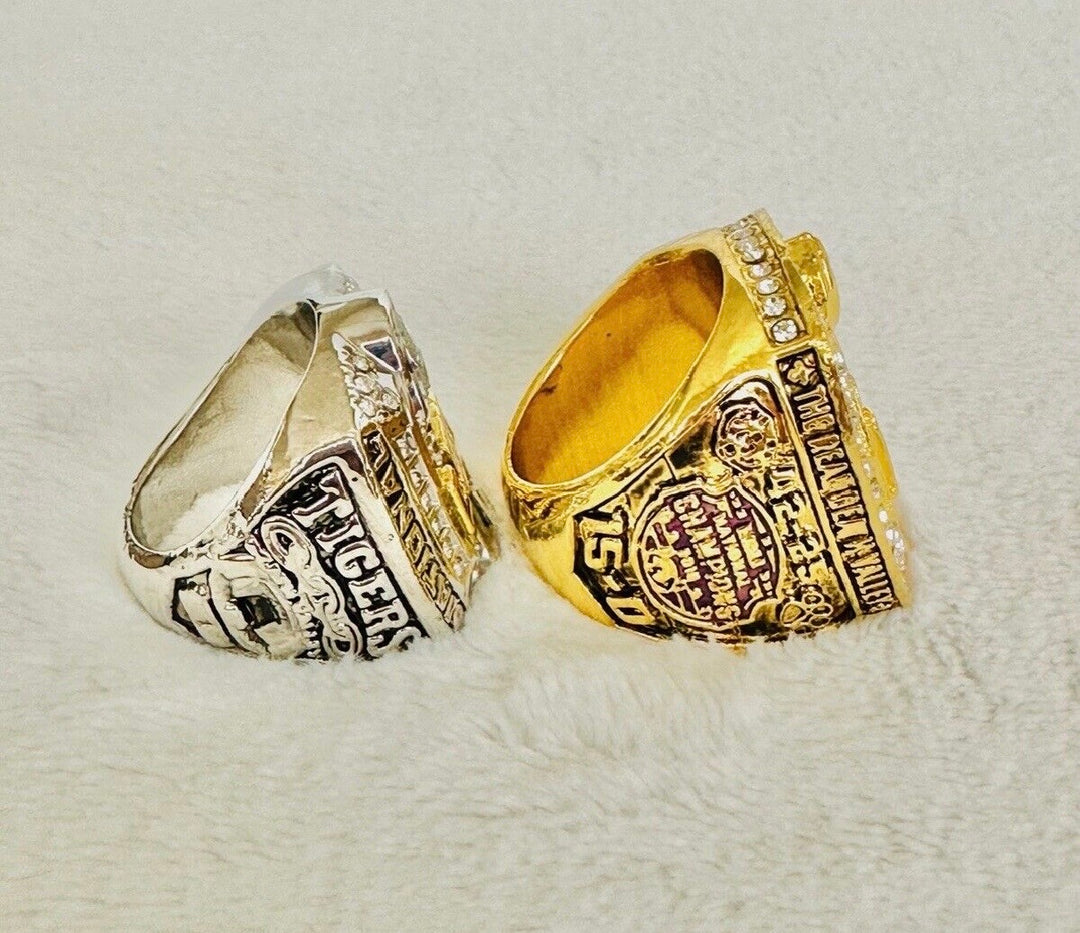 2 PCS LSU Tigers National Championship Ring with box, US SHIP 2007/19