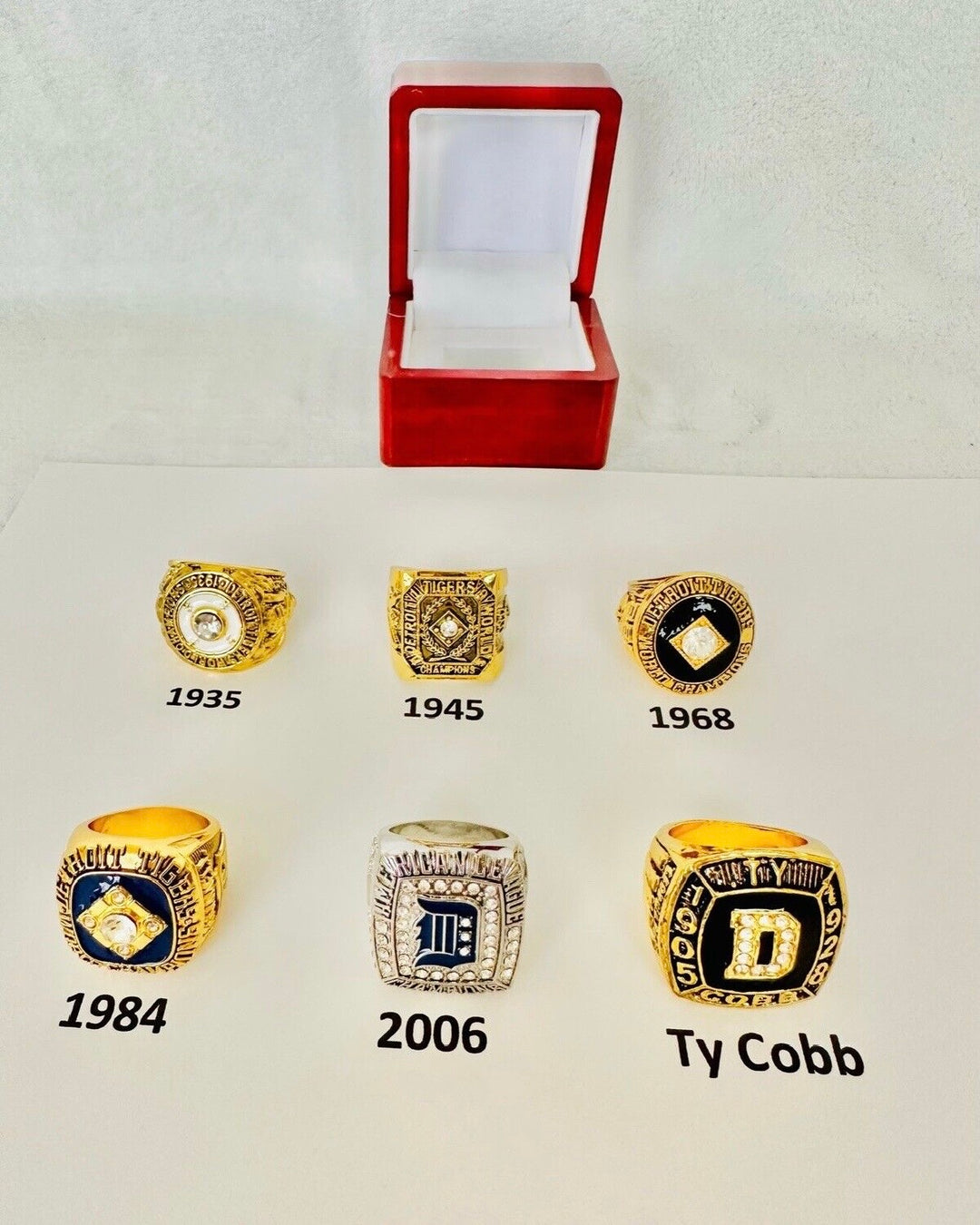 Detroit Tigers World Series Championship Ring with box, 🇺🇸 SHIP, pick your ring