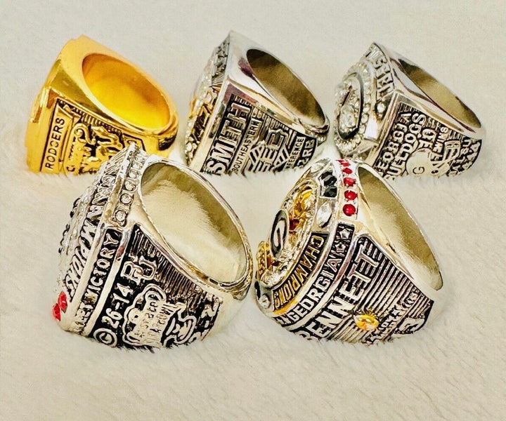 7 PCS Georgia Bulldogs Championship Ring Set, US SHIP 1980-2023