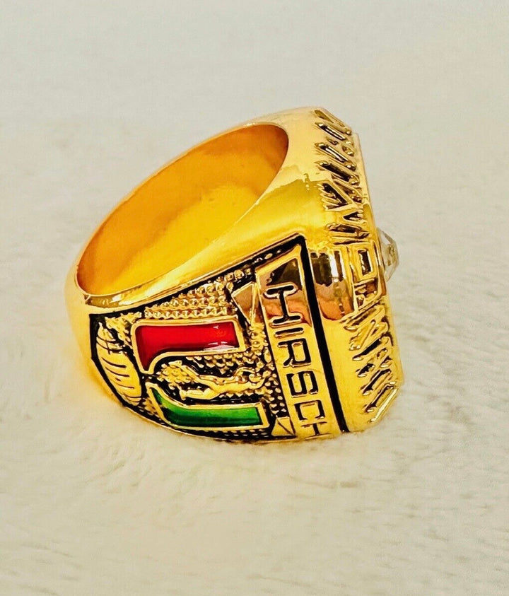 1983 Miami Hurricanes NCAA 18k GP Brass Championship Ring with box, US SHIP