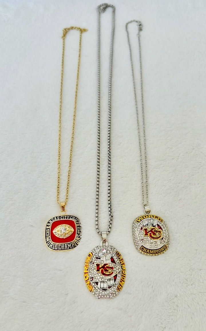 Kansas City Chiefs Super Bowl Championship Pendant Set, US SHIP - EB Sports Championship Rings