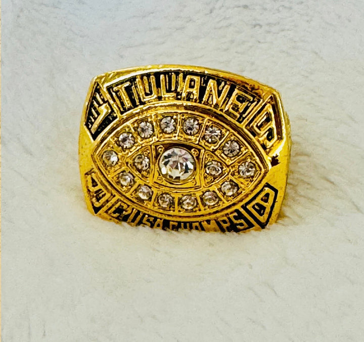 1998 Tulane Green Wave Liberty Bowl Championship Ring with box, 12-0