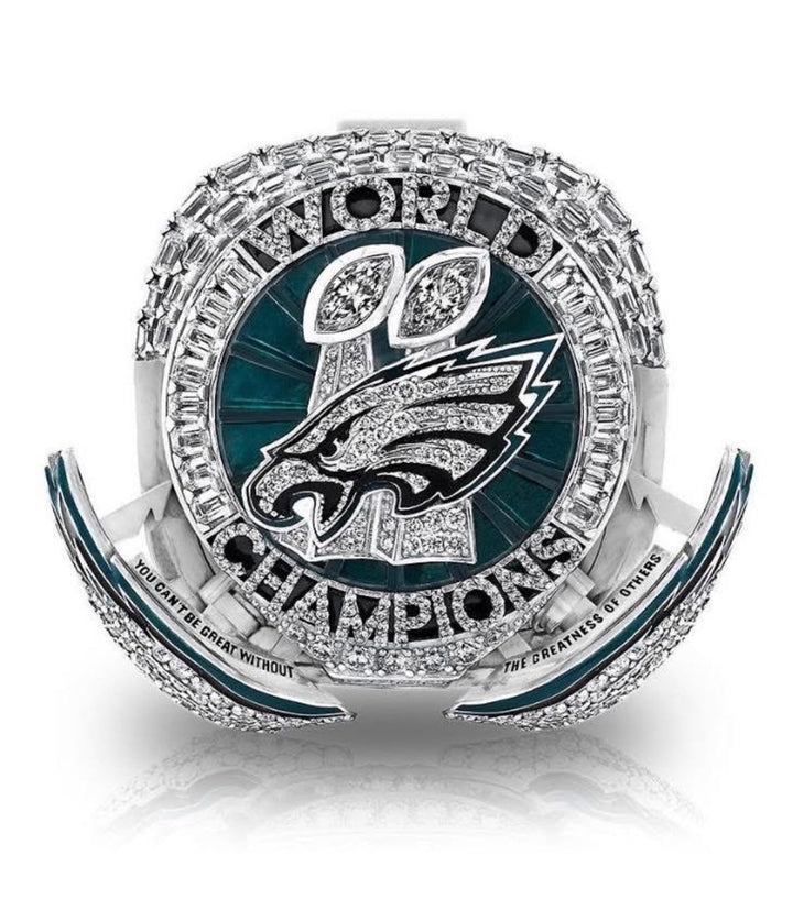 Limited Edition Philadelphia Eagles Super Bowl LIX Replica Ring, wings pop - EB Sports Championship Rings