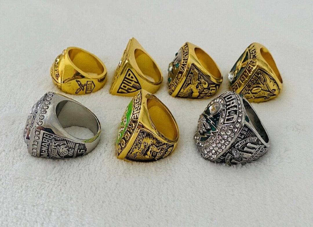 7 PCS Philadelphia Eagles Super Bowl Ring Set - EB Sports Championship Rings