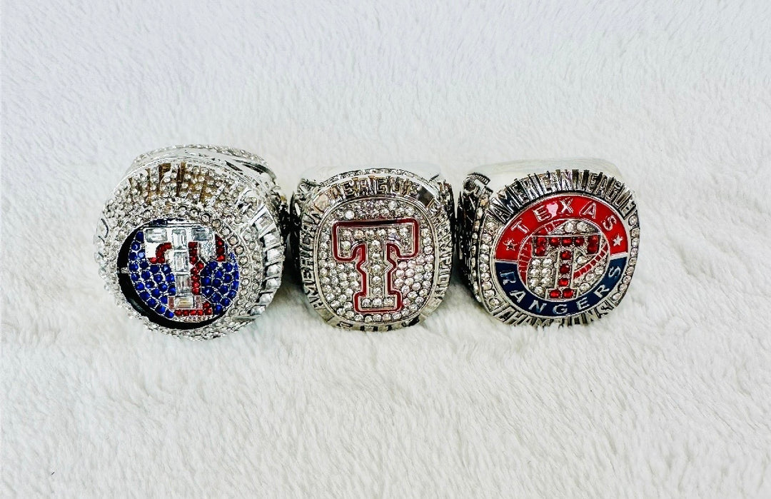 3 PCS TEXAS RANGERS Championship Ring set with box, 🇺🇸 SHIP 2010/2011/2023