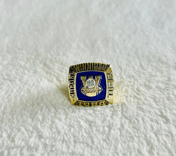 1984 Grey Cup Champions Ring with box Winnipeg Blue Bombers, Canadian Football