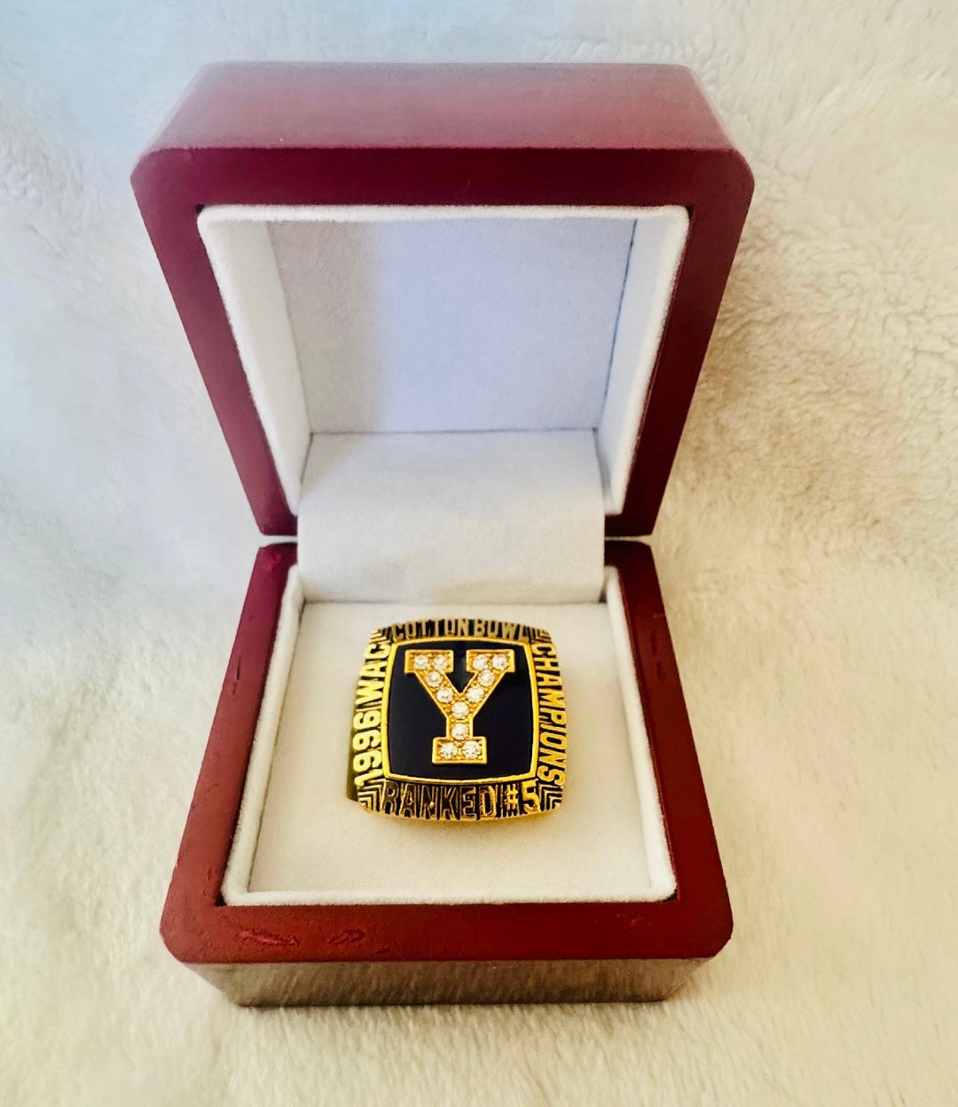 1996 BYU Cougars WAC and Cotton bowl Championship Ring with box