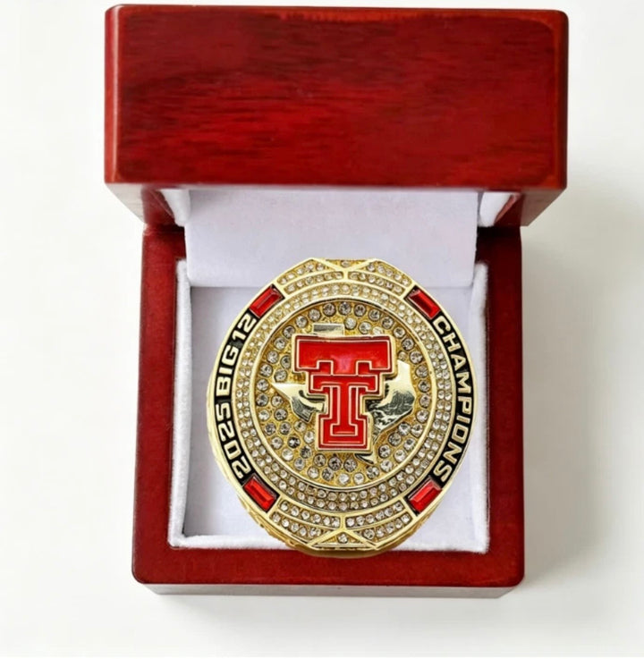 2025 Texas Tech Big 12 Championship ring with box
