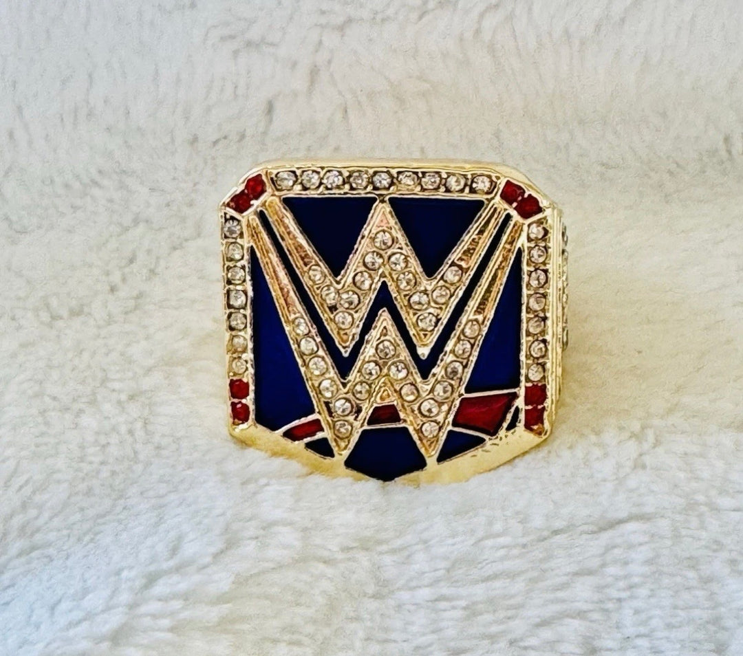 WWE World Wrestling Hall Of Fame Blue Championship Ring with box, US SHIP