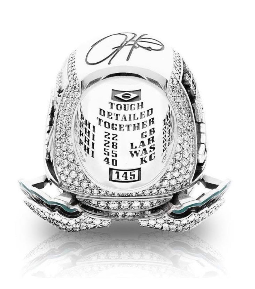 Limited Edition Philadelphia Eagles Super Bowl LIX Replica Ring, wings pop - EB Sports Championship Rings