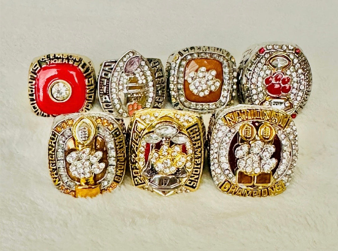 7 PCS Clemson Tigers Championship Ring Set, US Ship