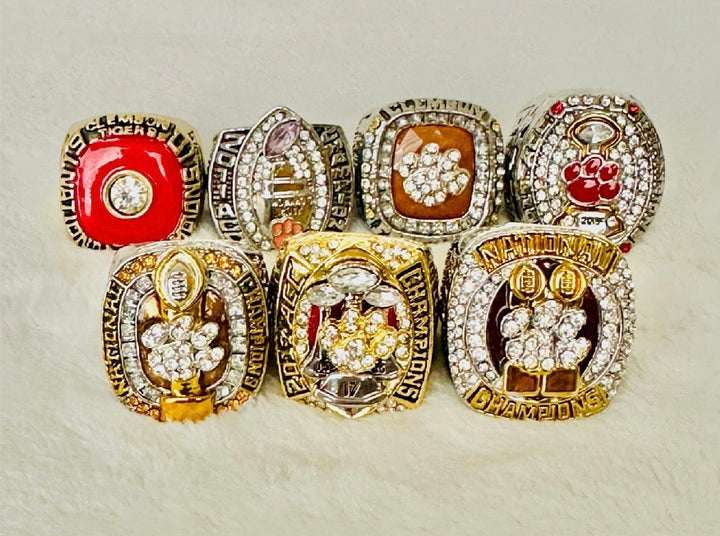 7 PCS Clemson Tigers Championship Ring Set, US Ship
