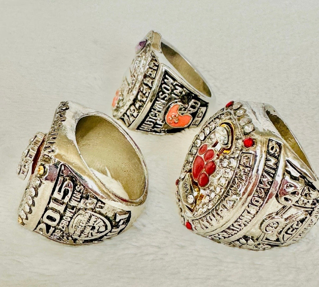 3 PCS ACC Clemson Tigers Championship Ring Set with box, US Ship