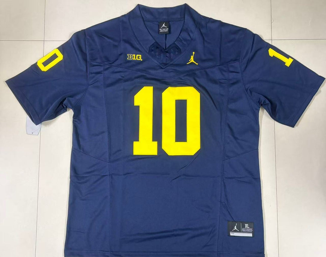 Tom Bady #10 Michigan Wolverines Stitched Jersey, Carry L and XL - EB Sports Championship Rings