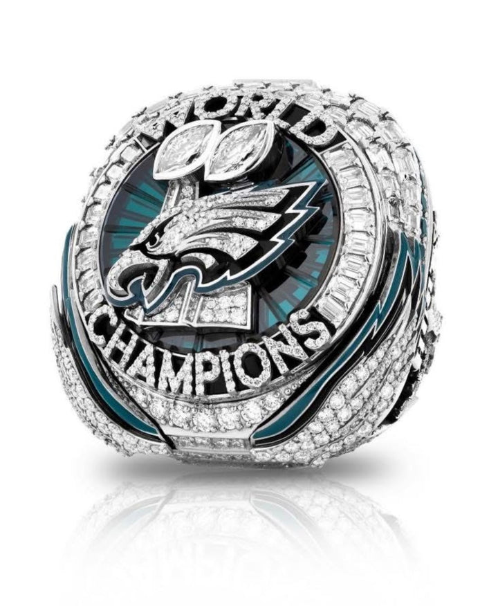 Limited Edition Philadelphia Eagles Super Bowl LIX Replica Ring, wings pop - EB Sports Championship Rings
