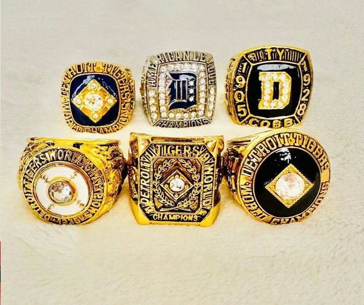 6 PCS Detroit Tigers World Series Championship Ring Set, 🇺🇸 SHIP