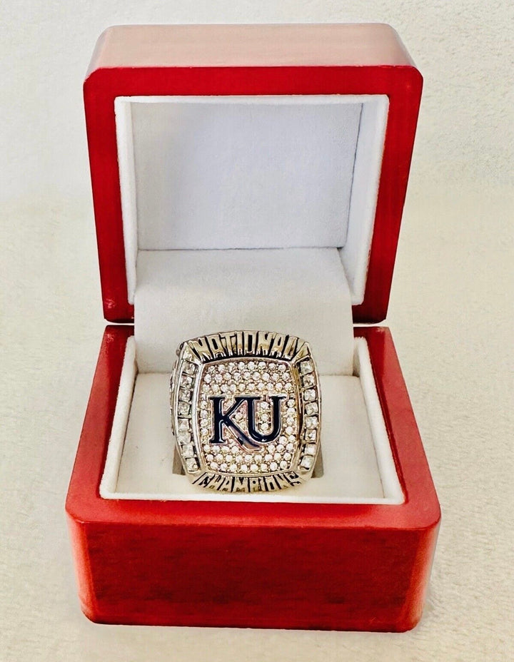 2008 Kansas Jayhawks Basketball National Championship Ring with box, US SHIP