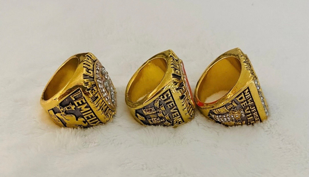 3 PCS Jersey Devils Stanley Cup 18k GP Championship Ring Set with box, 🇺🇸 SHIP