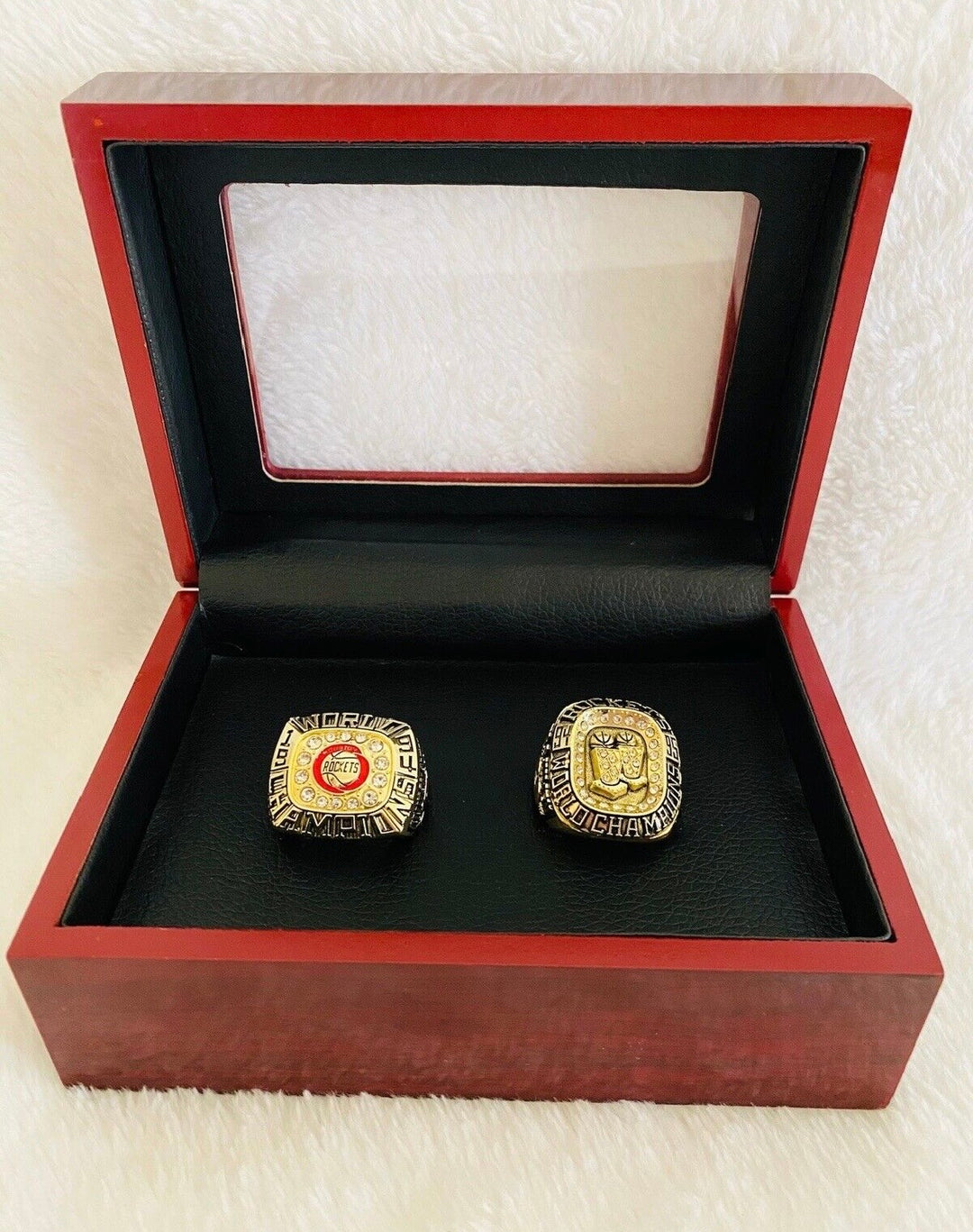 2 PCS Houston Rockets Championship Ring with box, 🇺🇸 SHIP BACK TO BACK 1994/95