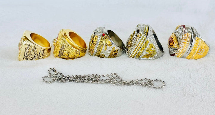 5 PCS Kansas City Chiefs Ultimate Super Bowl Championship Ring SET W Box,  US SHIP - EB Sports Championship Rings