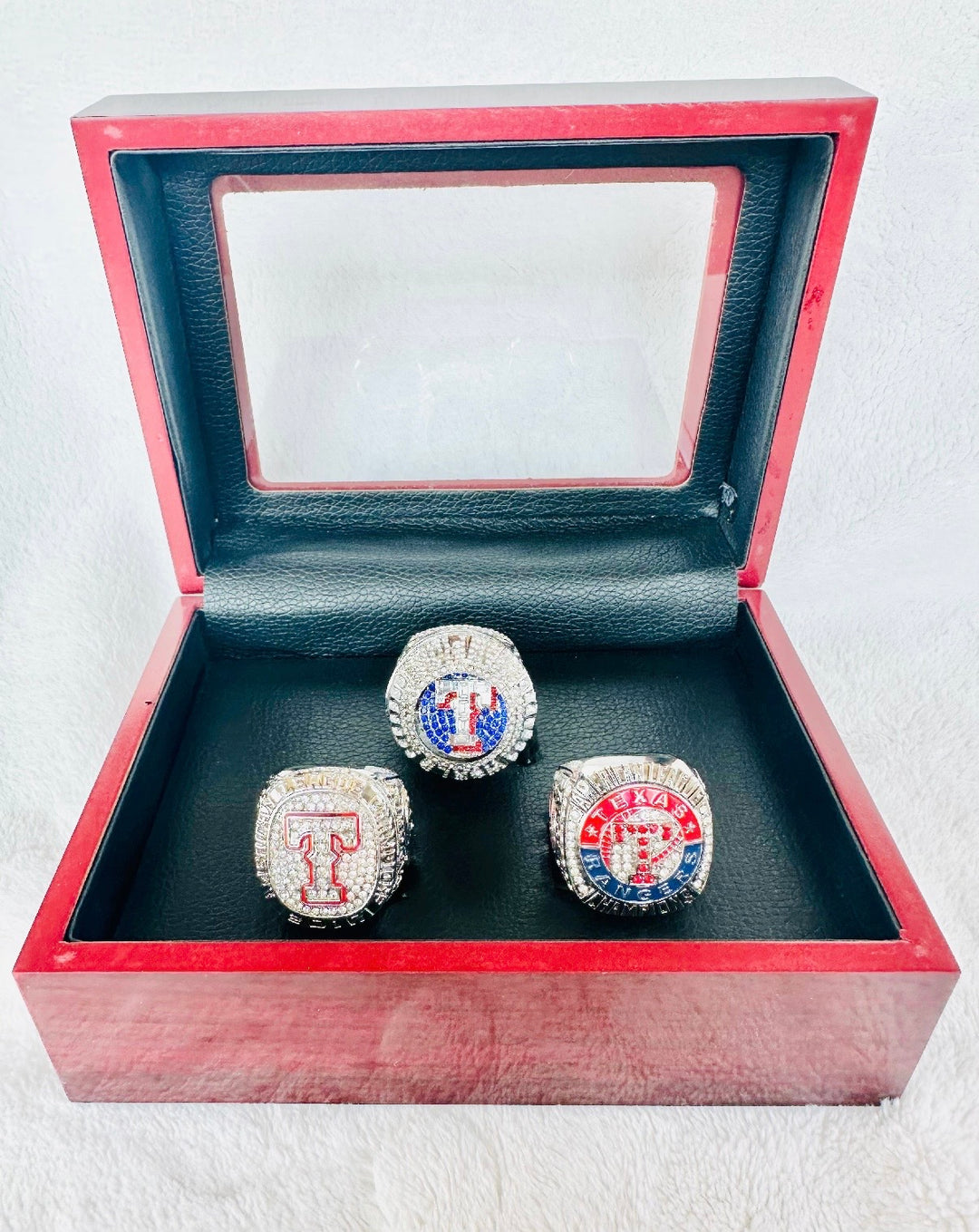 3 PCS TEXAS RANGERS Championship Ring set with box, 🇺🇸 SHIP 2010/2011/2023