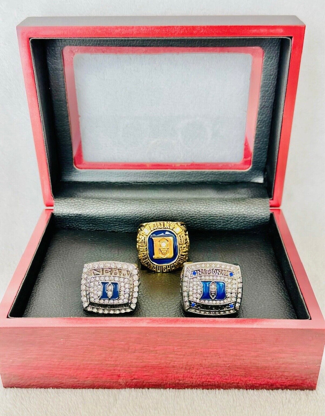 3 PCS Duke Blue Devils 2001-2015 National Champions Ring complete set with box, US SHIP