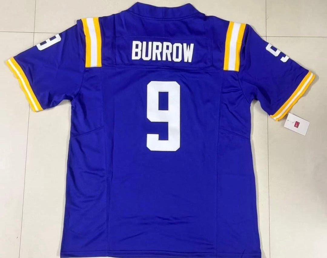 Joe Burrow LSU Tigers Mens Stitched College Jersey Purple