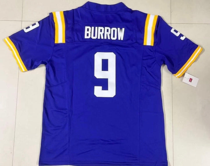 Joe Burrow LSU Tigers Mens Stitched College Jersey Purple